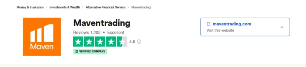 maven trading trustpilot review score